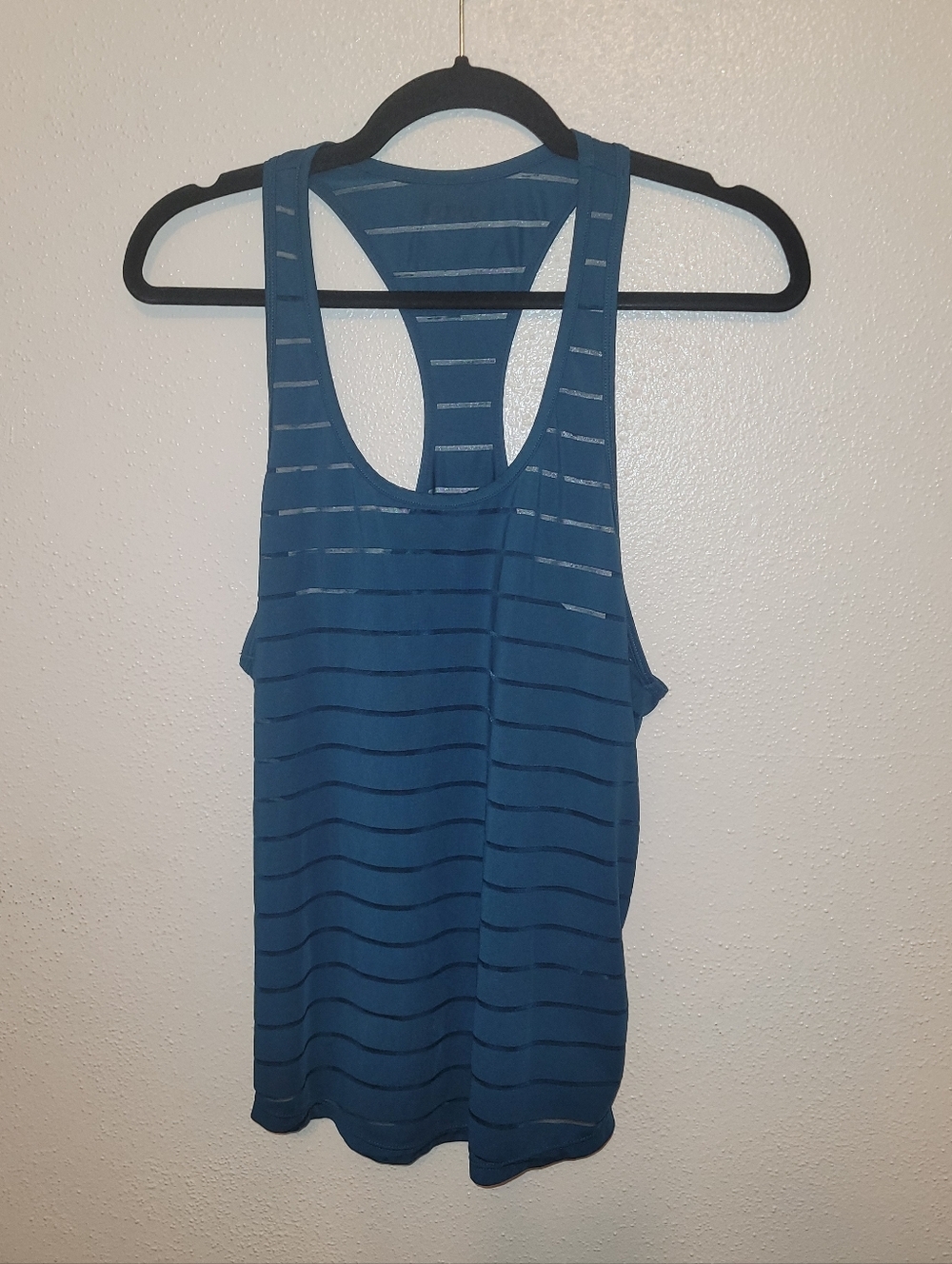 Zyia Blue Havana Shadow Stripe Tank Top Size Large